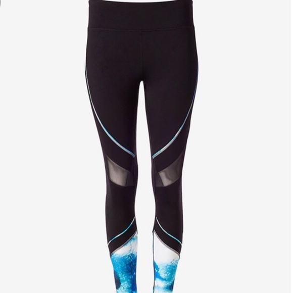 Stylish Black and Blue Women's Leggings - Picture 1 of 3